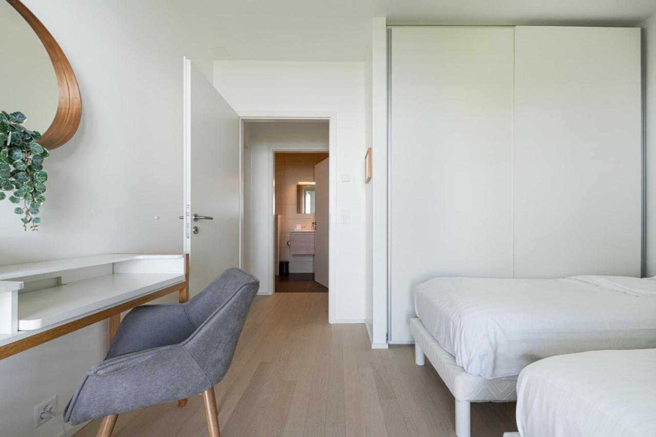 Les Terrasses De Lavaux 1 - Appartement De Luxe Avec Vue Panoramique Et Piscine Puidoux ภายนอก รูปภาพ